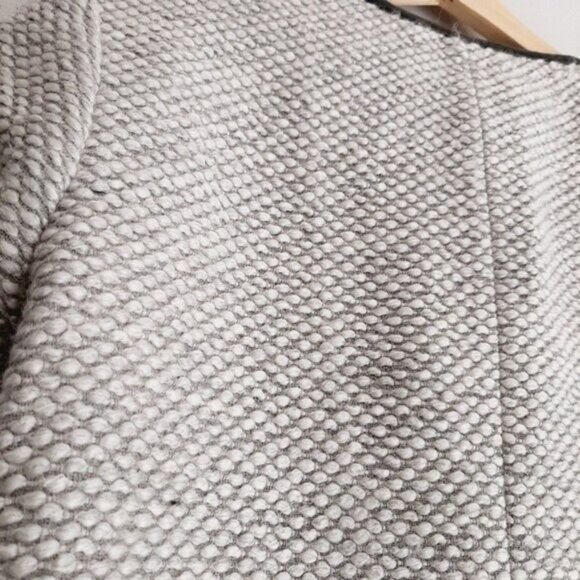 DANA BUCHMAN Wool Blend Textured Full-zip Blazer Jacket Grey Sz L - Picture 12 of 14